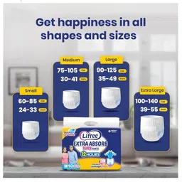 generic Lifreee Extra Absorb Super Pants Medium Size Adult Diaper/Unisex/Size- Medium / M10 (Total 10 Diapers) image 5