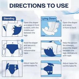 PH TIDY Tape Style Super Absorbent | Unisex | Waist Size (51-69 Inches) Adult Diaper - XL (90 Pieces) image 5