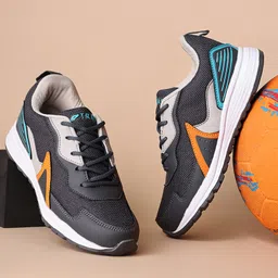 TRASE Colour Blocked Lace Up Running Shoes - Grey-picture-23