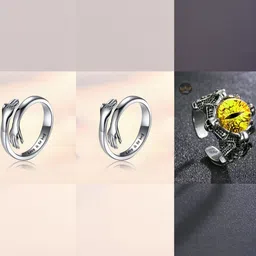 Teeragaj Set Of 3 Adjustable Finger Rings-image-22