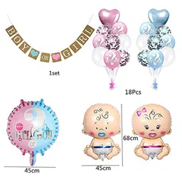 Amfin Baby Shower Balloons Decoration Kit Multicolour - Pack of 20 image 2