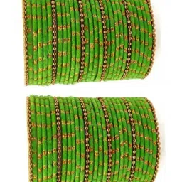 SAND Beige Glass Artificial Stones & Beads Bangle-picture-26