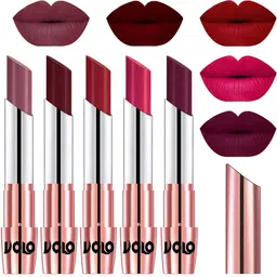 VOLO Set Of 5 Creme Matte Lipstick - 3.5 g Each - 36-42-43-44-47-picture-12