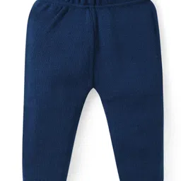 Babyhug Knitted Full Sleeves Sweater Set with  Intarsia Design - Navy Blue image 4