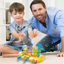 AKN TOYS Musician Toy for Kids with Music and Flashing Light rowing boat Playing with Electric Toys for Kids - Color May Vary image 5