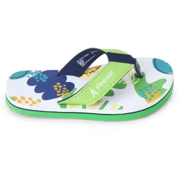 Pine Kids Slip On Flip Flops with Abstract Print - Yellow & Green image 5