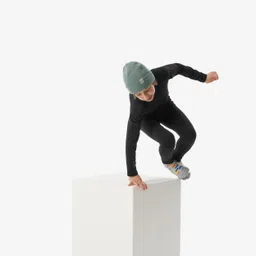 wedze Kids’ thermal ski base layer, BL 500 - Black image 3