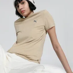Puma Beige Cotton Sports T-Shirt-image-26
