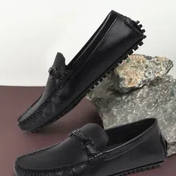 Carlton London Men's Black Loafers-picture-26