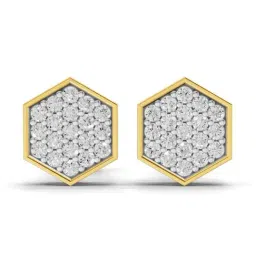 SPARQ Lab Grown Diamond 925 Sterling Silver Yellow Gold Earrings for Women image 3