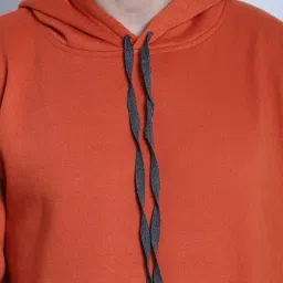 Vimal Jonney Rust Regular Fit Hooded Sweatshirt image 4