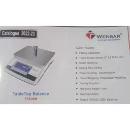 Wensar Table Top Balance 30 kg Capacity Touch Screen Display Internal, TTB30M image 4