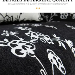 House of Quirk Fur Ball Chenille Non Slip Washable Sofa Cover Four Seater image 3