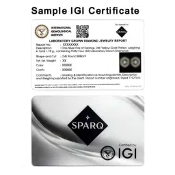 SPARQ Lab Grown Diamond 925 Sterling Silver Yellow Gold Earrings for Women image 4