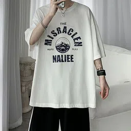 StyleCast x Revolte Men Typography Printed Round Neck Oversized T-shirt-picture-10