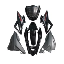 GENERIC Bike Fairing Kit Side Panels, Front Cowl and Tail Covers for Hero Ignitor Black-picture-26