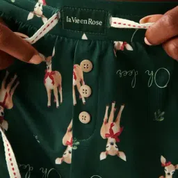 La Vie En Rose Deer Print Super Soft Pyjama Shorts image 3