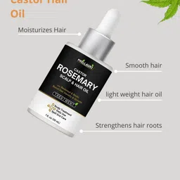 Phillauri Set Of 3 Castor Rosemary Scalp & Hair Oil For Boost Hair Growth-30ml Each image 5