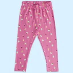 Pantaloons Junior Sachet Pink Cotton Printed Leggings-picture-21