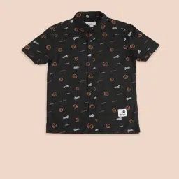 Pantaloons Junior Kids Black Cotton Printed Shirt-picture-9