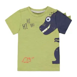 Mothercare Kids Green & Blue Cotton Printed T-Shirt-image-22