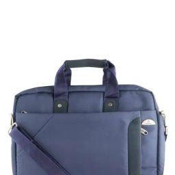 Kara Blue Solid Leather Laptop Messenger Bag-picture-43