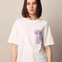 ONLY Women Solid Round Neck Cotton T-shirt-picture-37