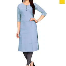 Coft Selection Of 2 Round Neck Three-Quarter Sleeves Straight Kurta-picture-33