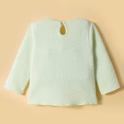 Tango Knit Full Sleeves Winter Wear Top & Pant Set With Floral Print - Mint image 3