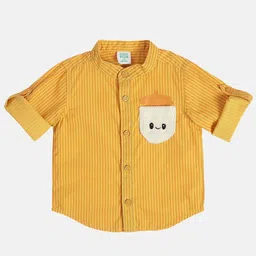 MINI KLUB Boys Opaque Striped Casual Shirt-image-89