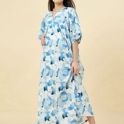The Kaftan Company Women Printed Maxi Nightdress-picture-45