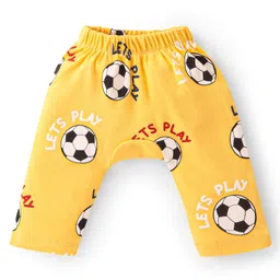 Babyhug Cotton Interlock Knit Full Length Diaper Pant Star Print Pack Of 3 - Multicolor image 4