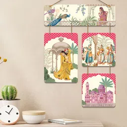 ArtVibes Multicoloured Wood Mughal Art Wall Hanging-picture-11