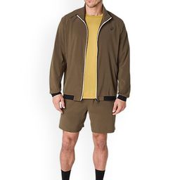 ASICS Men Mock Collar Solid Lightweight Sporty Jacket-picture-13