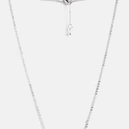 MINUTIAE Silver-Toned Brass Silver-Plated Necklace image 3