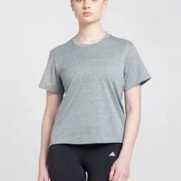 adidas Grey Logo Print T-Shirt-image-57