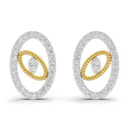 SPARQ Lab Grown Diamond 925 Sterling Silver Yellow Gold Earrings for Women image 3