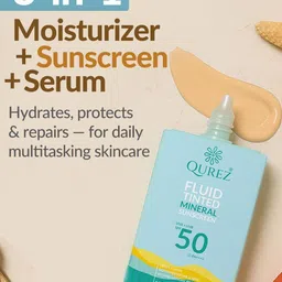 QUREZ Fluid Tinted Mineral Sunscreen SPF 50 PA++++ - 50 ml image 3