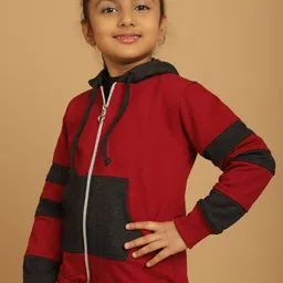 MINI & MING Girls Colourblocked Hooded Sweatshirt image 4