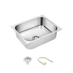 LIPKA 27x21x9 inch Glossy Finish Stainless Steel Single Bowl Square Bowl Kitchen Sink, SB13-304-image-36