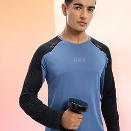 HRX by Hrithik Roshan Colourblocked Raglan Sleeves Rapid-Dry Training T-shirt-picture-8