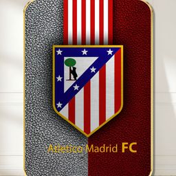 Myntra Elegant Homes Grey & Maroon Atletico Madrid FC Wooden Wall Art-picture-12