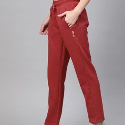 Alcis Women Maroon Solid Track Pants image 2
