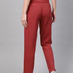 Alcis Women Maroon Solid Track Pants image 3