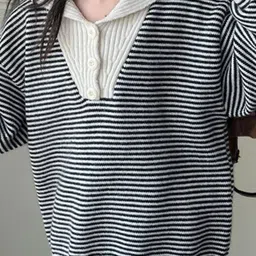 LULU & SKY Boys Striped Pullover image 3