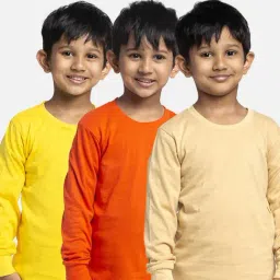 Friskers Kids Multicolor Cotton Full Sleeves T-Shirt (Pack of 3)-picture-22