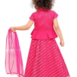 Pragya Exclusive Girls Embellished Mirror Work Ready to Wear Lehenga & image 4