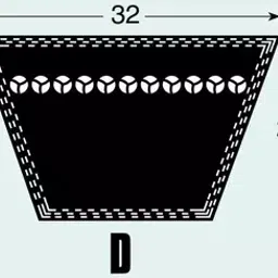 Fenner D258 Poly F Plus PB Classical Belt (Length 258 inch, Width 32 mm) image 2