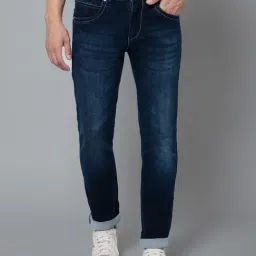 Cantabil Blue Cotton Regular Fit Jeans-picture-29