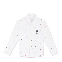 U.S. Polo Assn. Kids White Printed Full Sleeves Shirt-picture-43